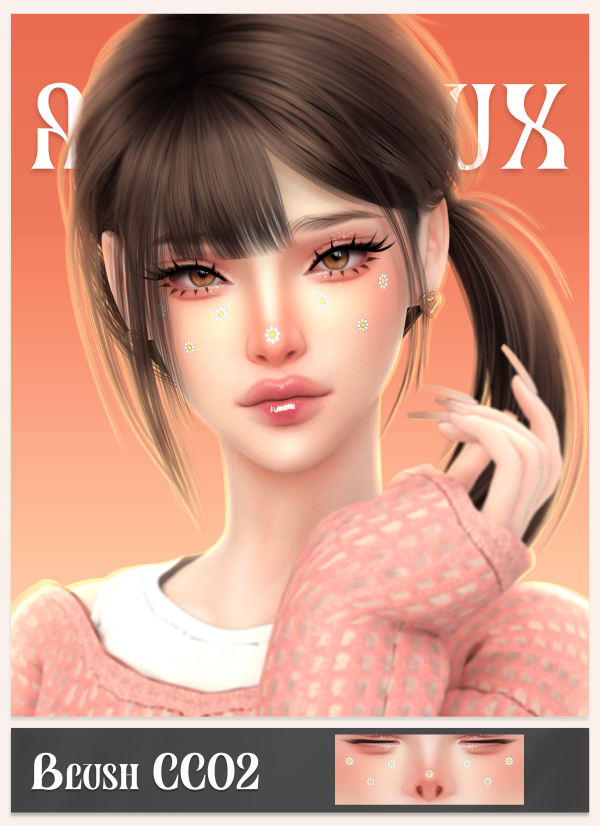 Alpha ANX HOLO Blush CC02 by simsfinds - The Sims 4 Custom Content