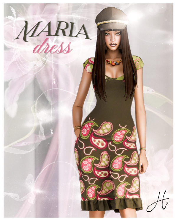 Maxis Match heartquake maria dress by simsfinds - The Sims 4 Custom Content