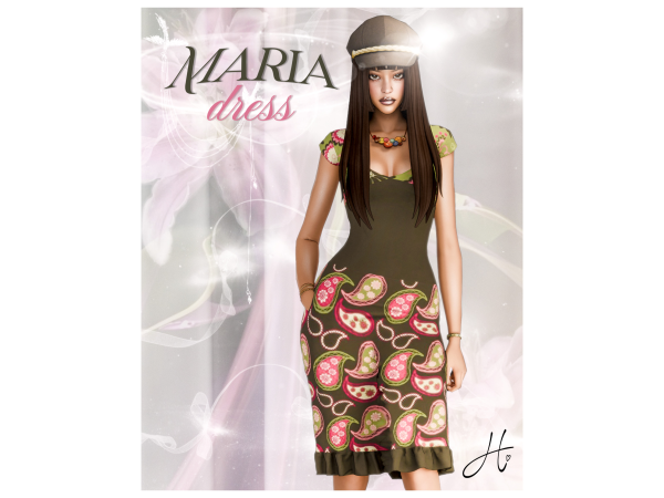 Maxis Match heartquake maria dress - The Sims 4 Custom Content