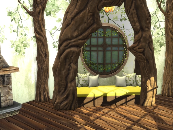 Alpha Fairy Treehouse Living Room - The Sims 4 Custom Content