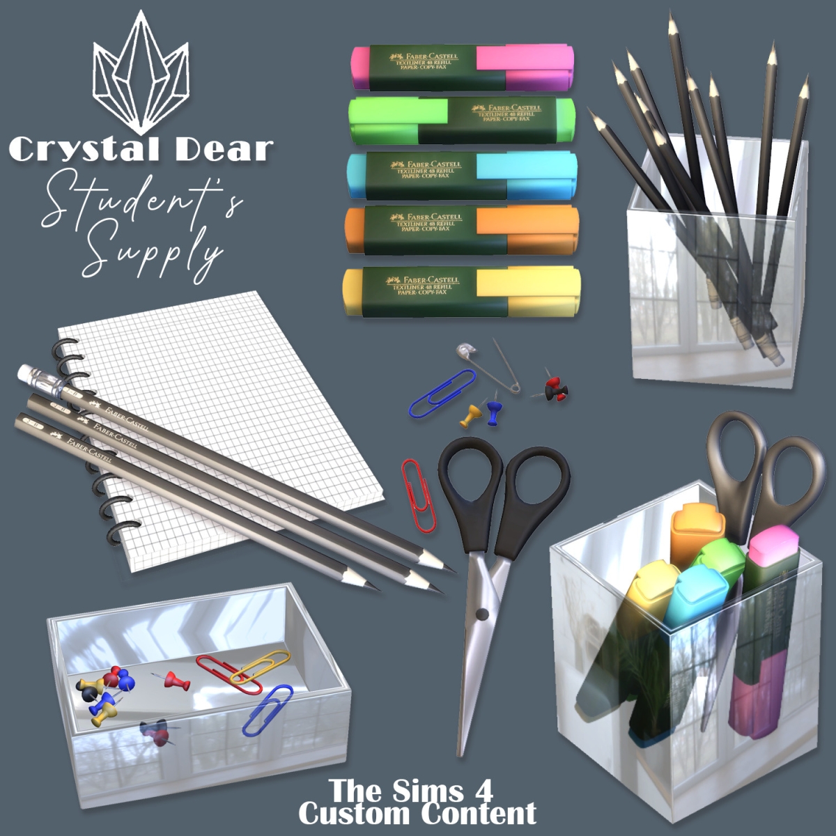 Alpha Student's Supply by simsfinds - The Sims 4 Custom Content