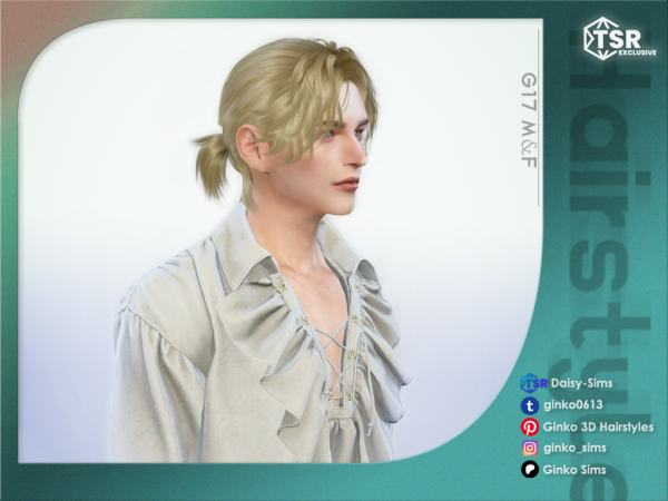 Alpha Low Ponytail Hair with Curtain Bangs Sims by Daisy - The Sims 4 Custom Content