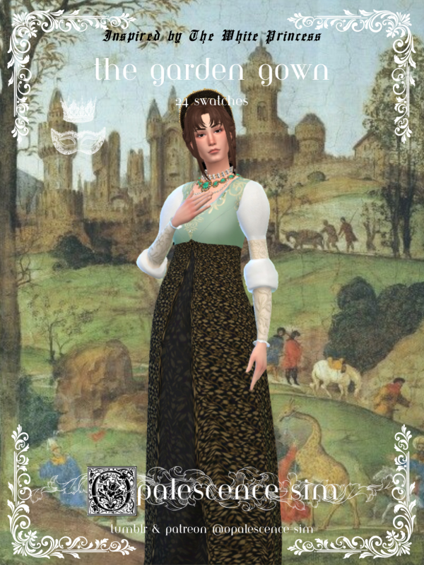 Maxis Match THE GARDEN GOWN by simsfinds - The Sims 4 Custom Content