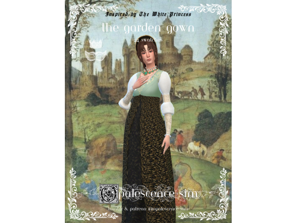 Maxis Match THE GARDEN GOWN by opalescence - The Sims 4 Custom Content