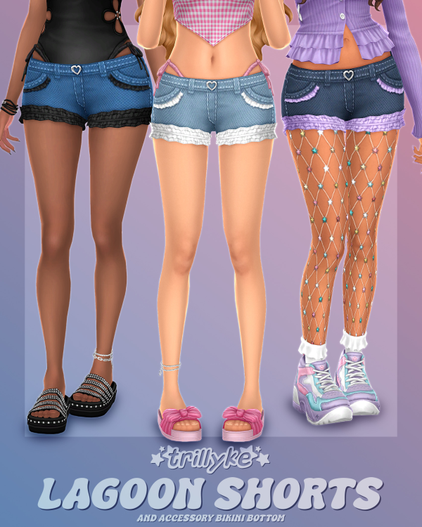 Maxis Match Lagoon Shorts Accessory Bikini Bottom by simsfinds - The Sims 4 Custom Content