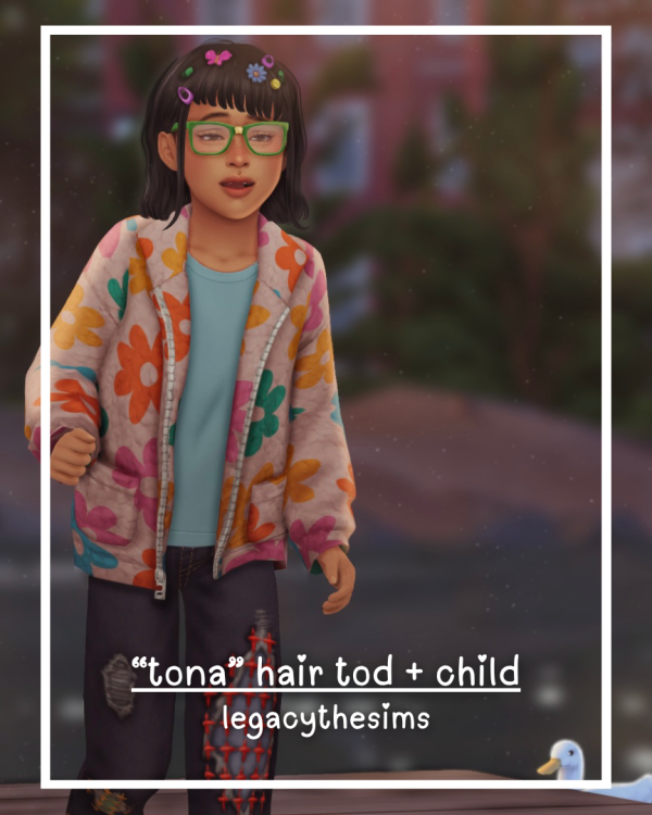 Maxis Match daylifesims TONA hair conversion by simsfinds - The Sims 4 Custom Content