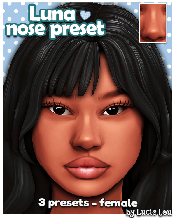 Mix Luna nose preset by simsfinds - The Sims 4 Custom Content
