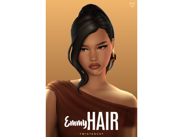 Maxis Match Emmy Hair by TwistedCat - The Sims 4 Custom Content