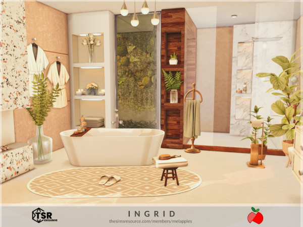 Mix Ingrid bathroom - The Sims 4 Custom Content