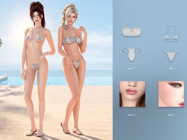 Alpha Isla Swimwear Lookbook - The Sims 4 Custom Content