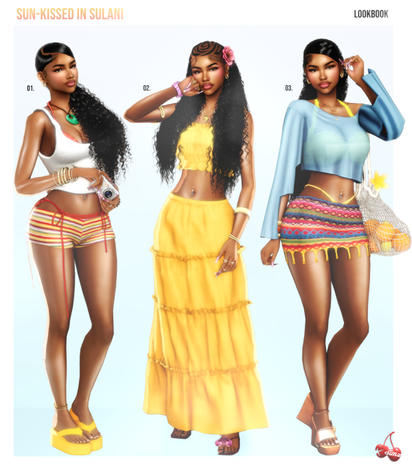 Alpha Sun kissed in Sulani Lookbook by simsfinds - The Sims 4 Custom Content