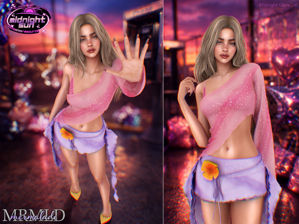 Alpha Midnight Glow Set - The Sims 4 Custom Content