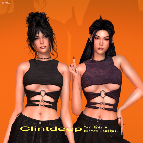 Alpha Clintdeep Chloe Crop Top by clintdeep - The Sims 4 Custom Content