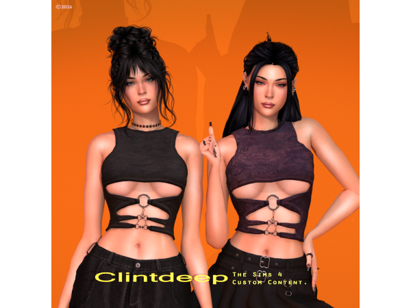 Alpha Clintdeep Chloe Crop Top - The Sims 4 Custom Content