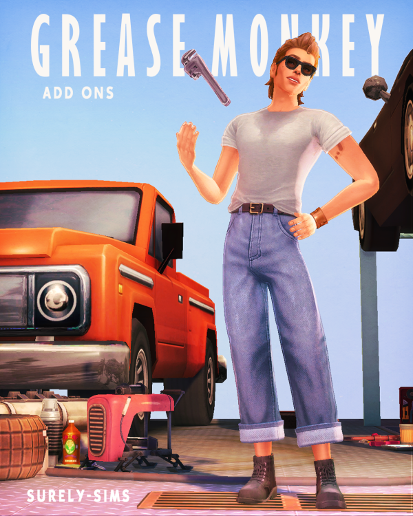 Maxis Match Grease Monkey Add Ons by simsfinds - The Sims 4 Custom Content