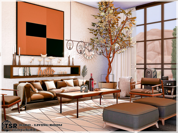 Mix Daro Living Room - The Sims 4 Custom Content