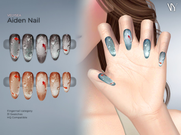 Alpha VELYSEA Aiden Nail by VELYSEA - The Sims 4 Custom Content