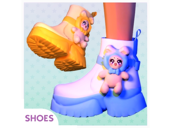 Maxis Match Plushie Rain Boots Child Female compatible CAS for - The Sims 4 Custom Content