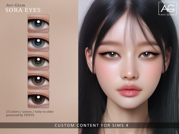 Alpha Avi Glam Sora Eyes by VentaStudio - The Sims 4 Custom Content