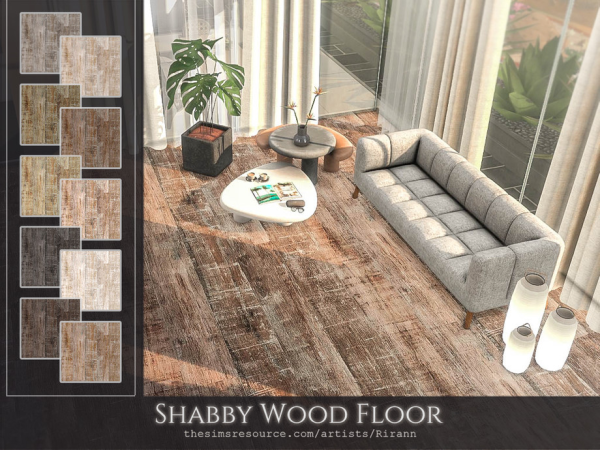 Alpha Shabby Wood Floor - The Sims 4 Custom Content