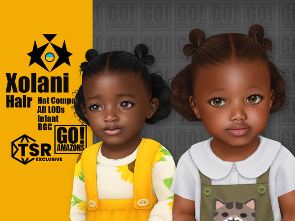 Maxis Match Xolani Hair - The Sims 4 Custom Content