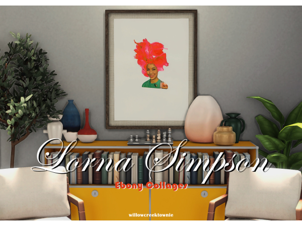 Mix Lorna Simpson Ebony Collages by willowcreektownie by willowcreektownie - The Sims 4 Custom Content