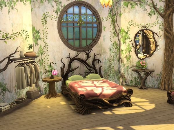 Alpha Fairy Treehouse Bedroom - The Sims 4 Custom Content