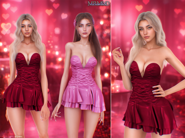 Alpha Lover's Promise Dress - The Sims 4 Custom Content