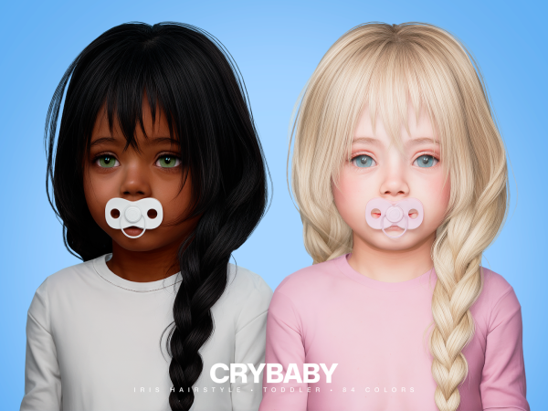 Alpha CRYBABY Iris Hairstyle I Toddler (Newsea) - The Sims 4 Custom Content