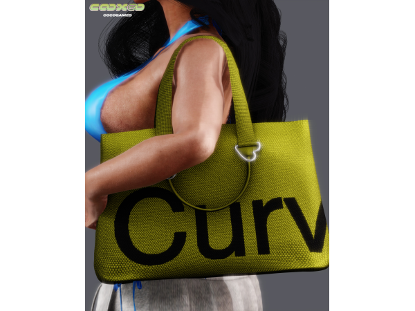Alpha The Curv Tote by cocogames - The Sims 4 Custom Content