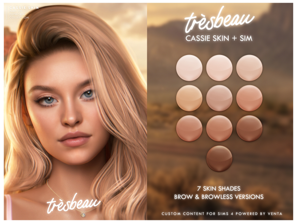 Alpha Cassie Skin Part of Euphoria Collection feat Rebel Gal - The Sims 4 Custom Content