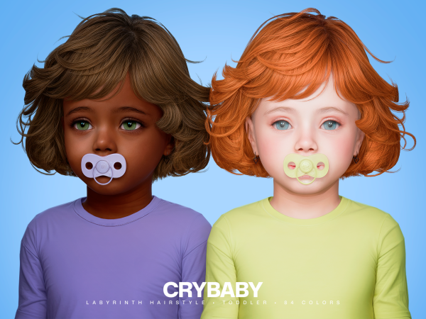 Alpha CRYBABY Labyrinth Hairstyle I Toddler (Newsea) - The Sims 4 Custom Content