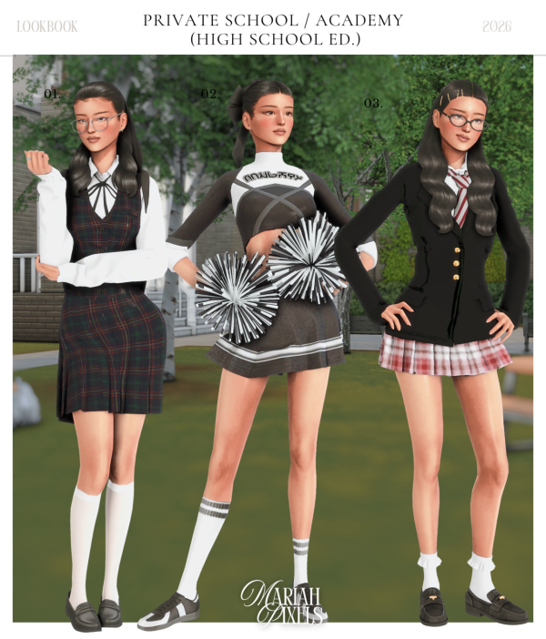 Mix Private School Academy (High School Ed) by simsfinds - The Sims 4 Custom Content