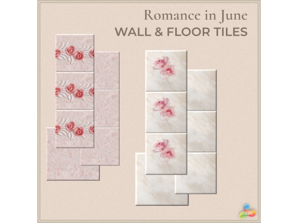Maxis Match Romance in June Wall Floor Tiles - The Sims 4 Custom Content