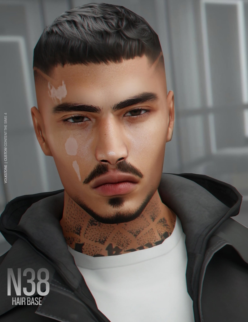Alpha HAIR BASE N38 (FREE) by volkstonesims - The Sims 4 Custom Content