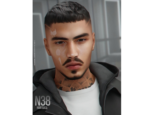 Alpha HAIR BASE N38 (FREE) - The Sims 4 Custom Content