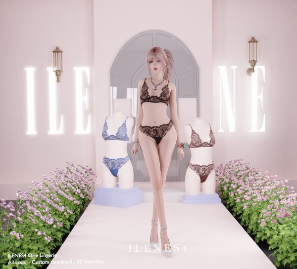 Alpha ILN Orie Lingerie by ilenes4 - The Sims 4 Custom Content