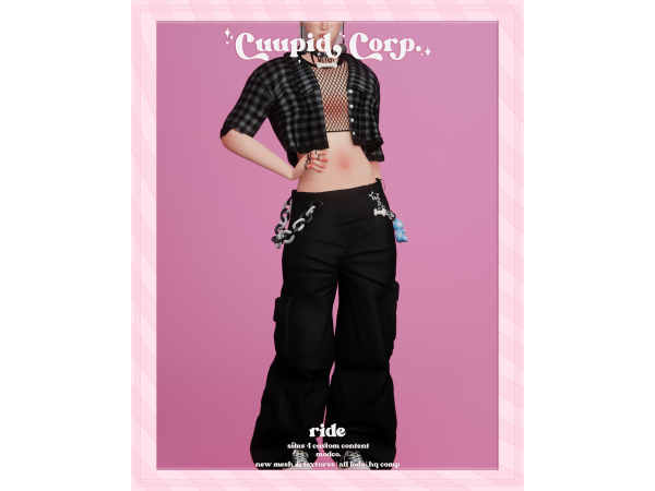 Alpha cuupid corp ride outfit - The Sims 4 Custom Content