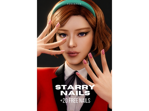 Mix Starry Nails - The Sims 4 Custom Content