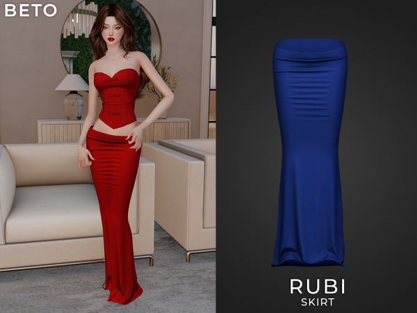 Alpha Rubi Skirt - The Sims 4 Custom Content