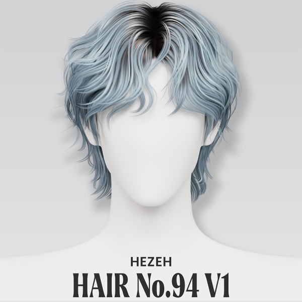 Alpha [Hezeh]Hair No94 V1 by hezeh - The Sims 4 Custom Content