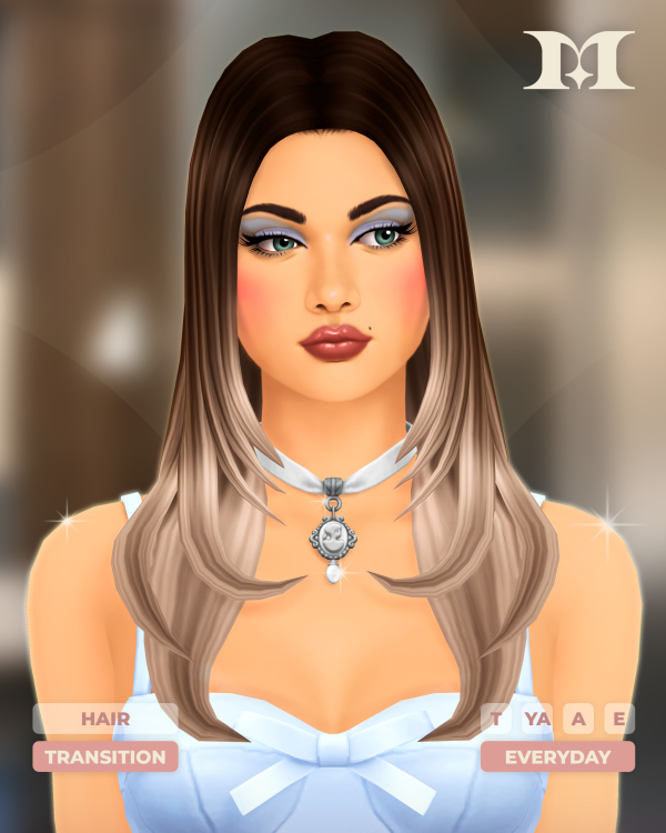 Maxis Match Transition Hair by simsfinds - The Sims 4 Custom Content