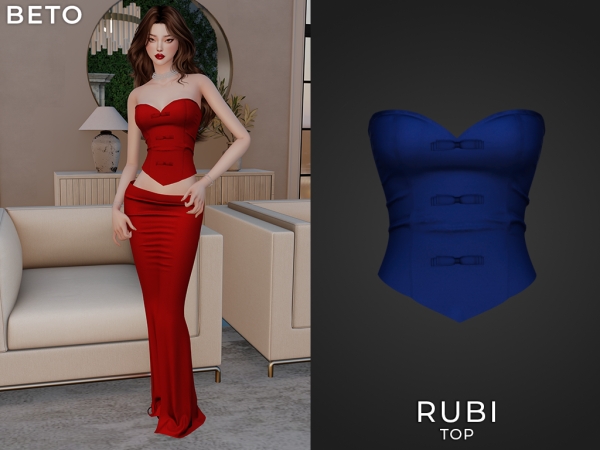 Alpha Rubi Top - The Sims 4 Custom Content