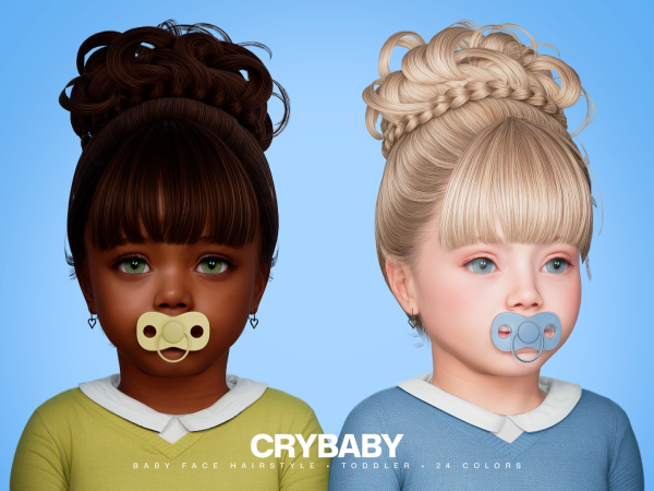 Alpha CRYBABY Babyface Hairstyle I Toddler (Skysims) - The Sims 4 Custom Content
