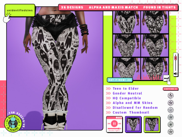 Mix Doodle Tights - The Sims 4 Custom Content