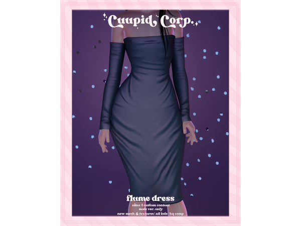 Alpha cuupid corp flume dress - The Sims 4 Custom Content