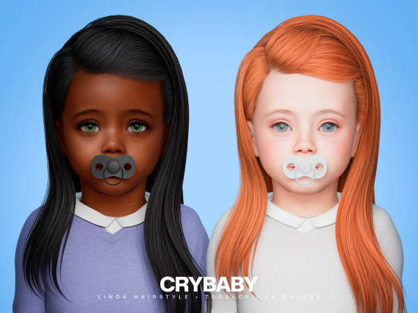 Alpha CRYBABY Linda Hairstyle I Toddler (Skysims) - The Sims 4 Custom Content
