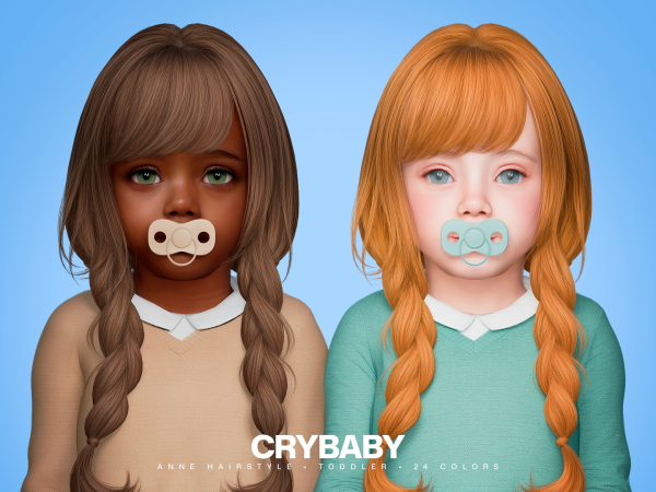 Alpha CRYBABY Anne Hairstyle I Toddler (Skysims) - The Sims 4 Custom Content