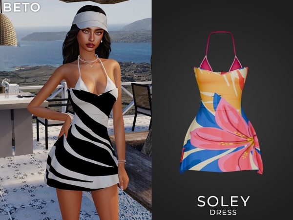 Alpha Solei Dress - The Sims 4 Custom Content