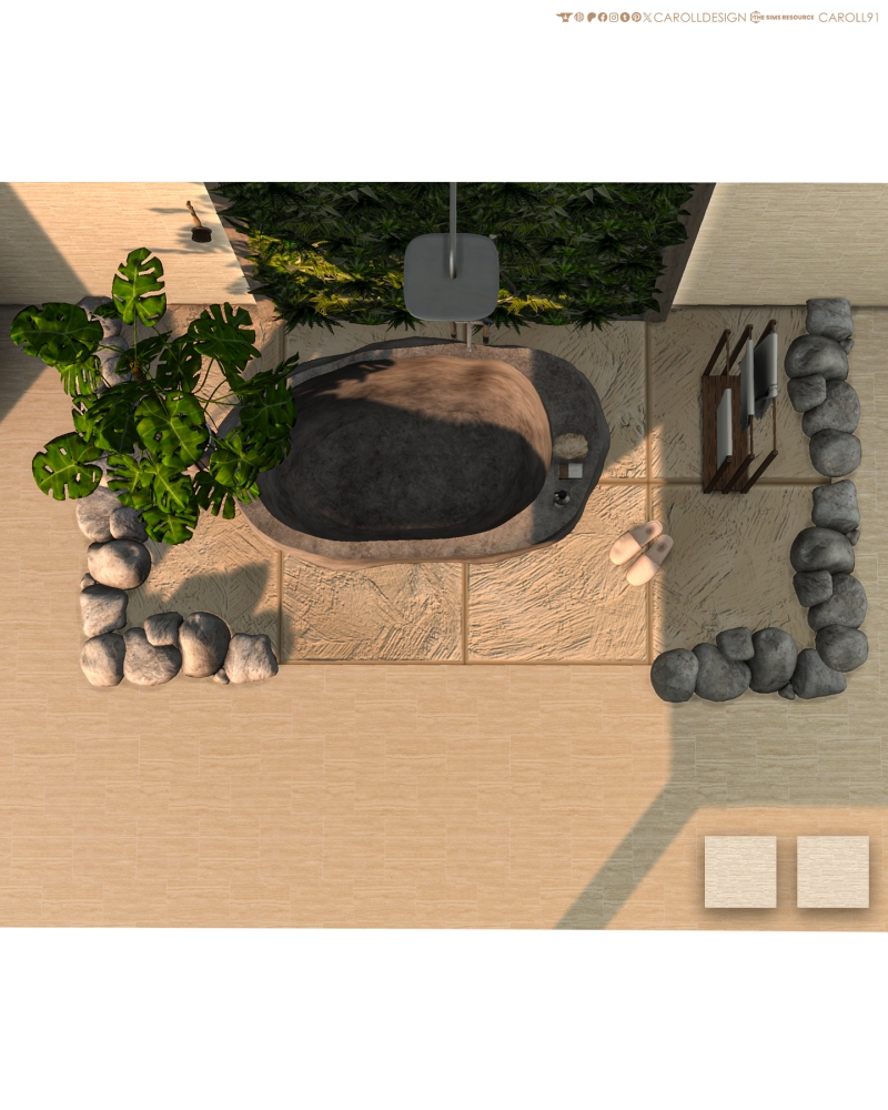 Alpha Travertino Floor by carolldesign - The Sims 4 Custom Content